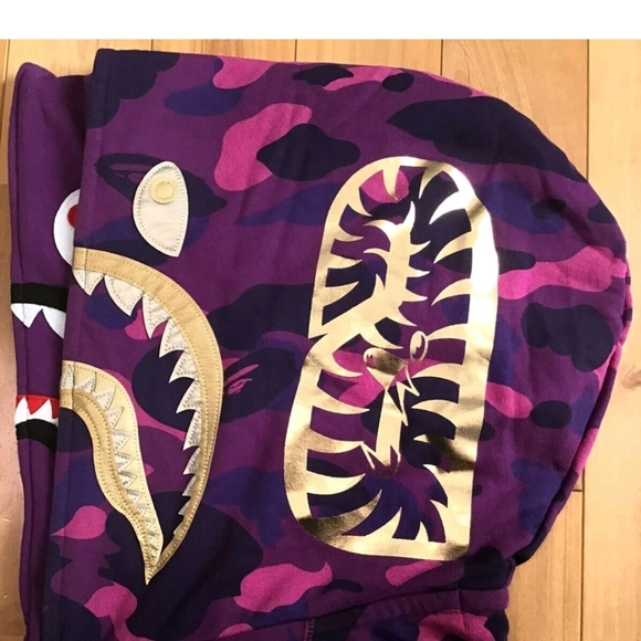 Bape Purple Camouflage Zip-Up Sweater - Picture 6 of 9